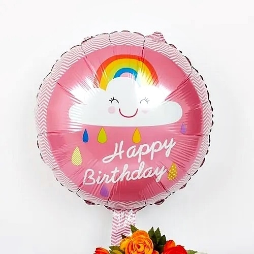 Balon foliowy różowy HAPPY BIRTHDAY